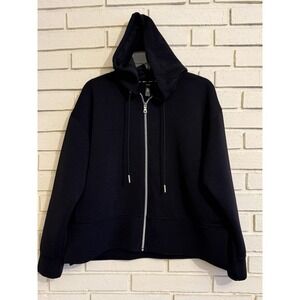 DKNY Women's Size Large Long-Sleeves Zip up Black Hoodie Top Size Large